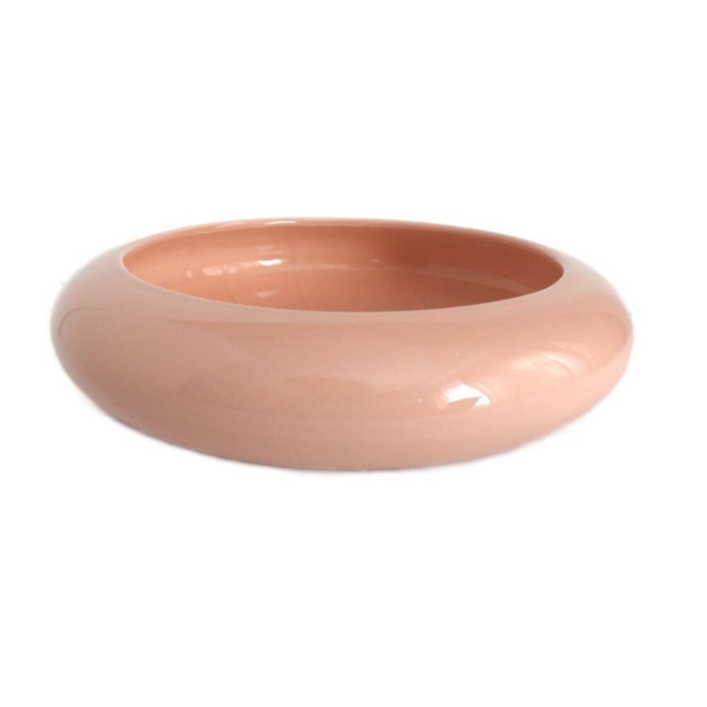 Vintage Mid Century Atomic Flying Saucer Planter Salmon Pink